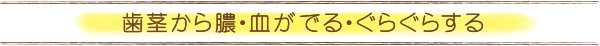 歯茎から膿・血がでる・ぐらぐらする