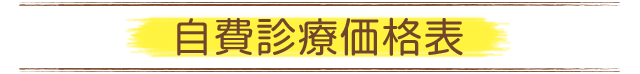 自費診療価格表