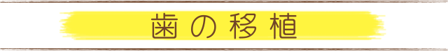 歯の移植